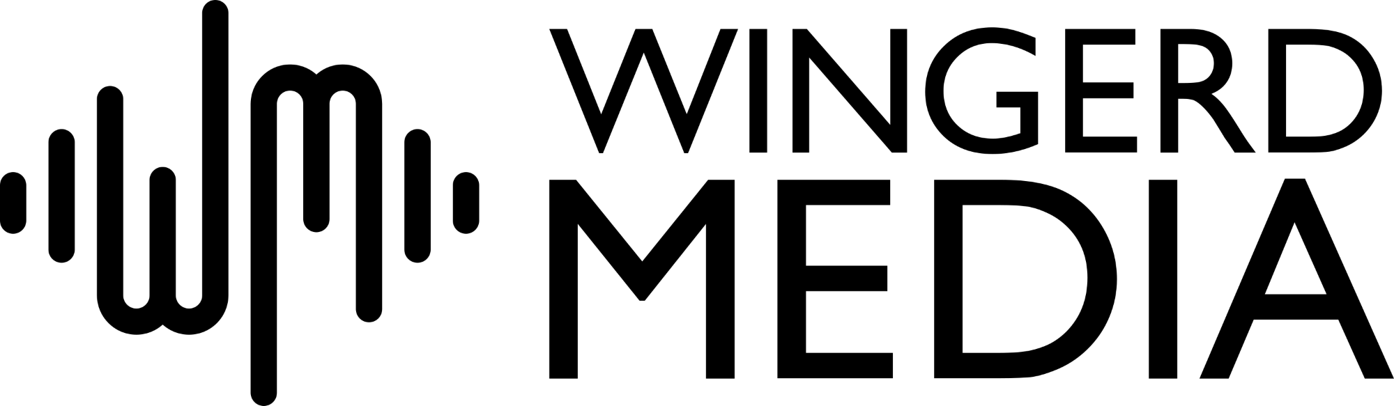 Wingerd Media Logo With Text BW